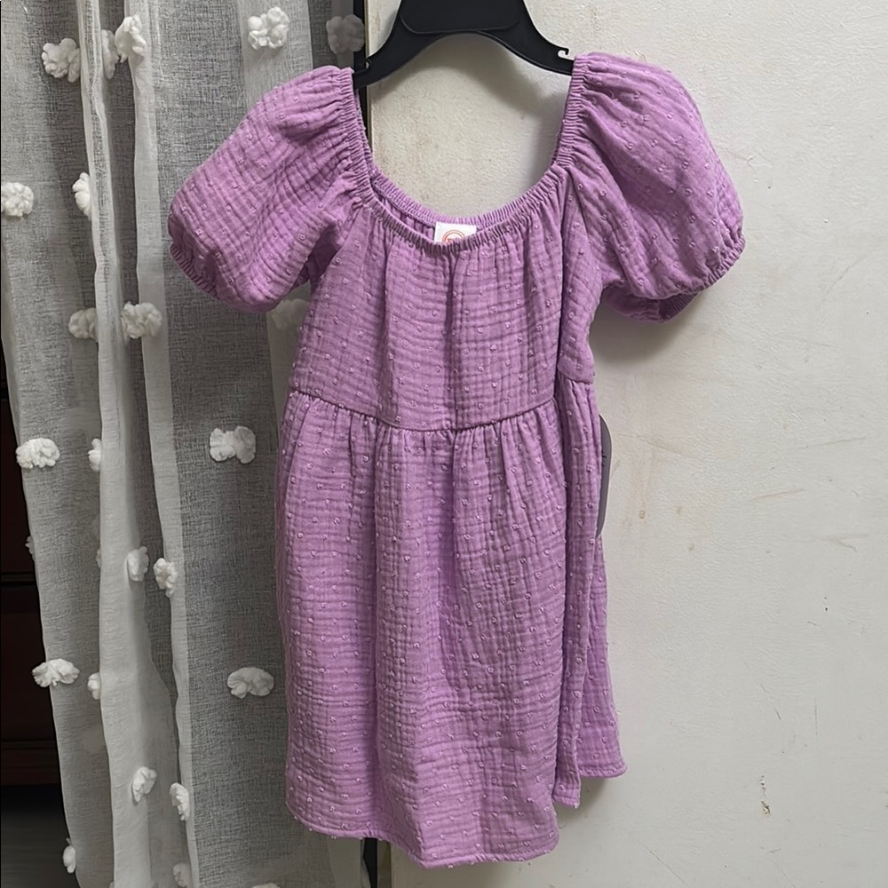 Wonder Nation Purple Puff Sleeve Sundress